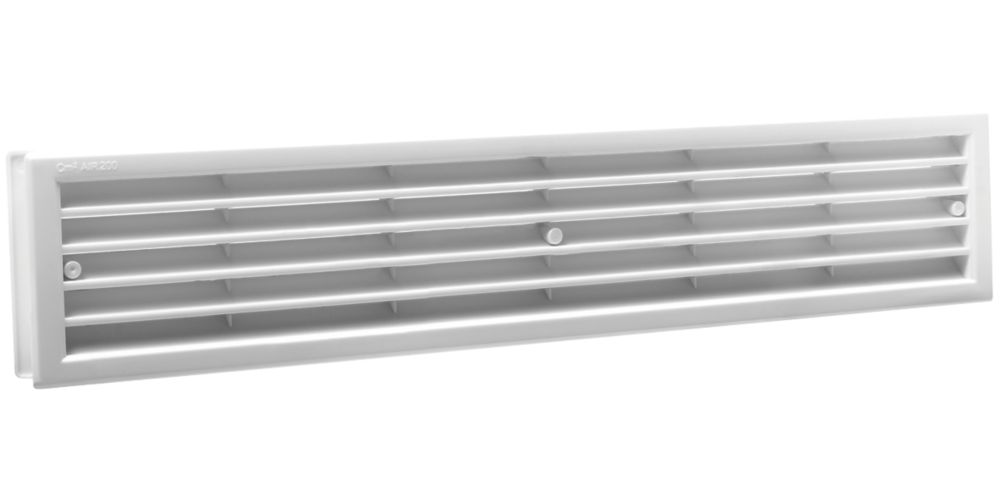 Image of Map Vent Fixed Louvre Vent White 430mm x 75mm 