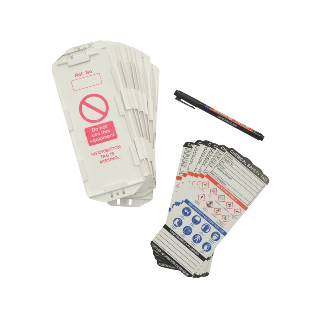 Image of Chemical Safety Tag Kit 21 Piece Set 