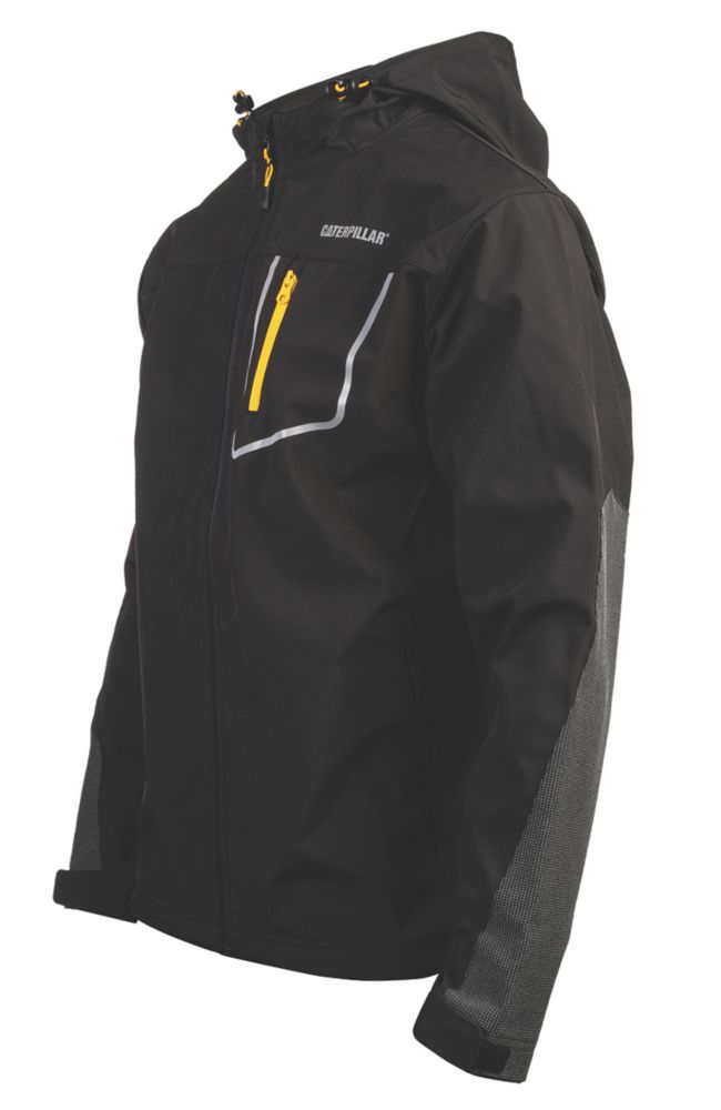 Image of CAT Capstone Hooded Soft Shell Jacket Black XX Large 50-52" Chest 