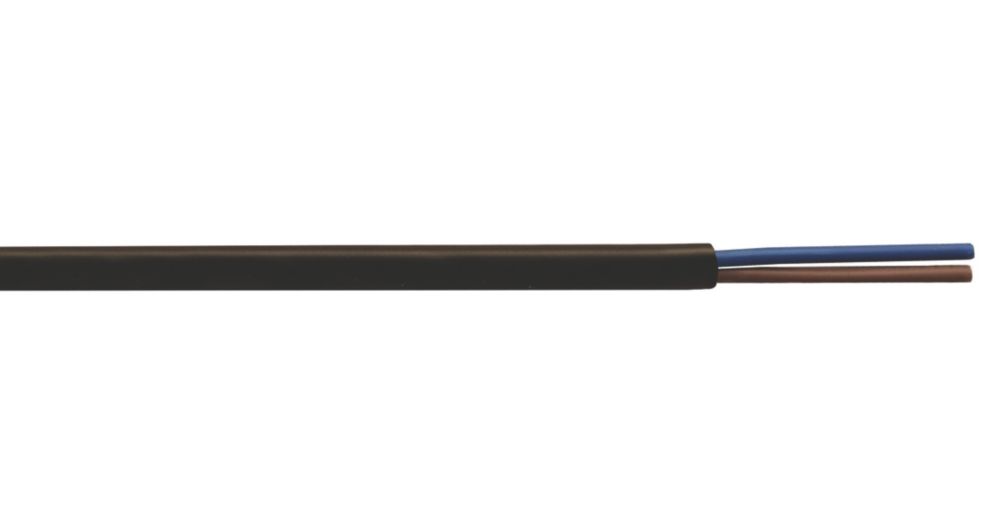 Image of Time 2182Y Black 2-Core 0.75mmÂ² Flexible Cable 50m Drum 