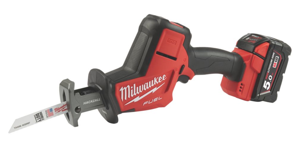 Image of Milwaukee M18 FHZ-502X FUEL 18V 2 x 5.0Ah Li-Ion RedLithium Brushless Cordless Hackzall Reciprocating Saw 