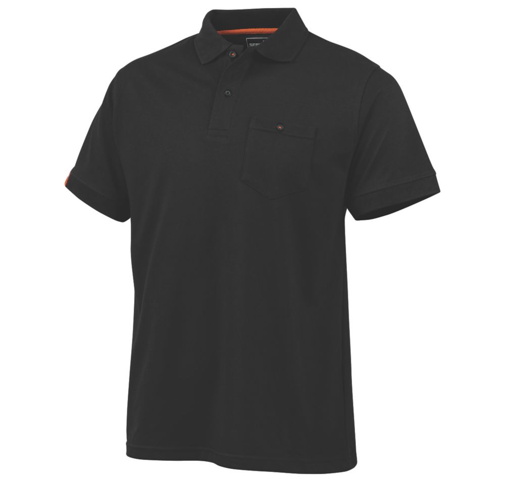 Image of Scruffs Worker Polo Black Small 40" Chest 