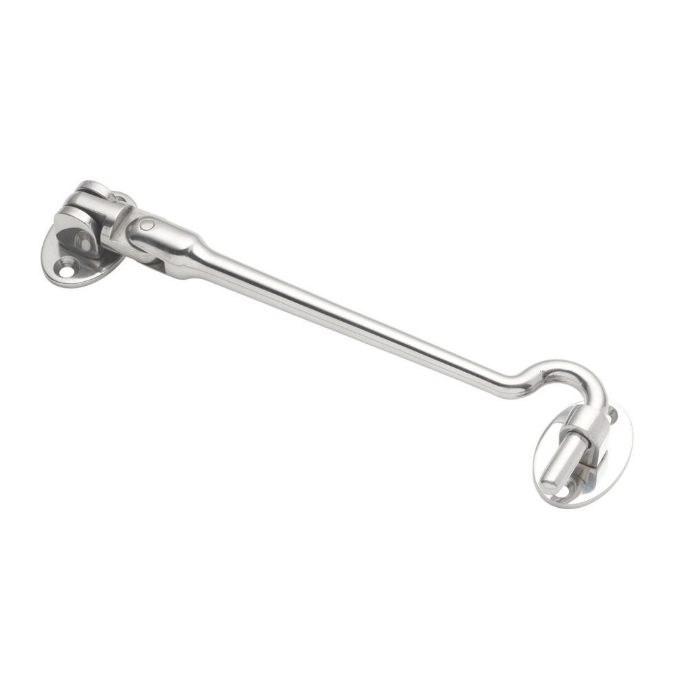 Image of Eurospec Silent Pattern Cabin Hook Bright Stainless Steel 150mm 
