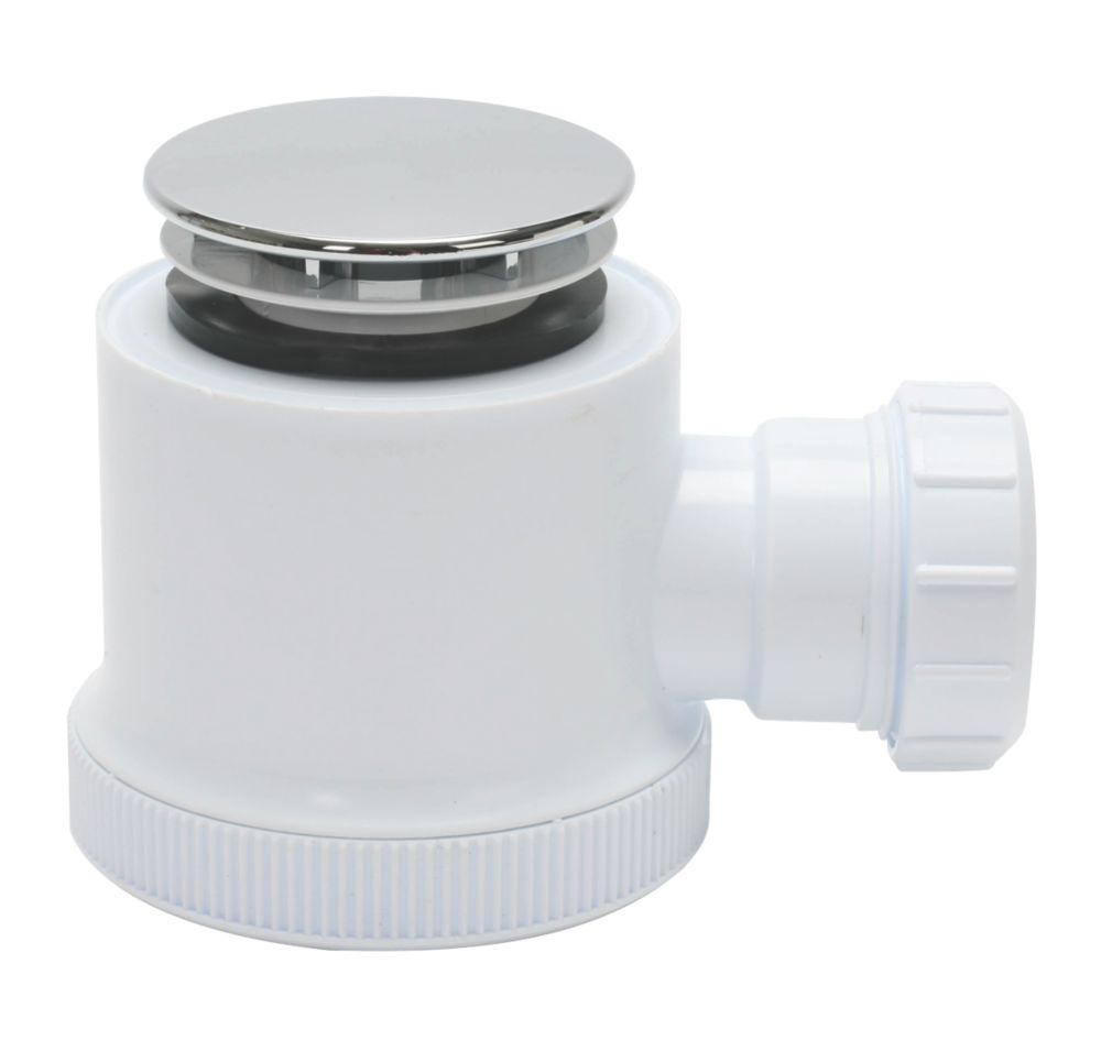 Image of Opella Shower Waste White / Chrome 50mm 