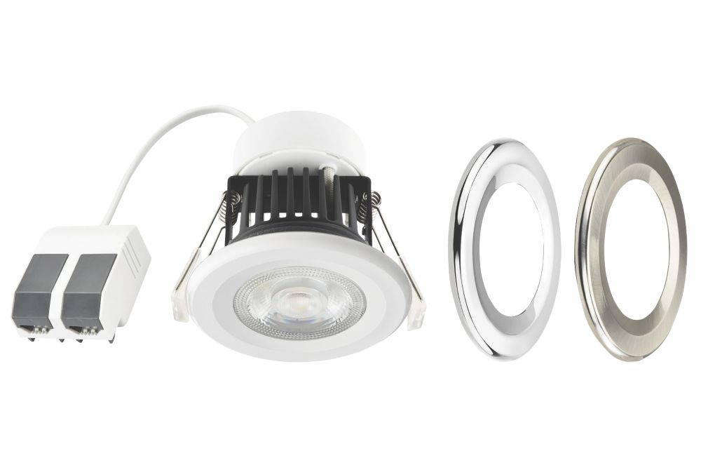 Image of LAP Fixed Fire Rated LED Downlight White / Chrome / Brushed Nickel 8.2W 700lm 