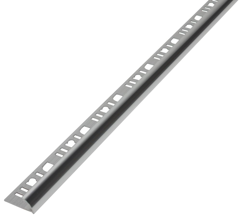 Image of Diall 9mm Round Aluminium Tile Trim Chrome 2.5m 