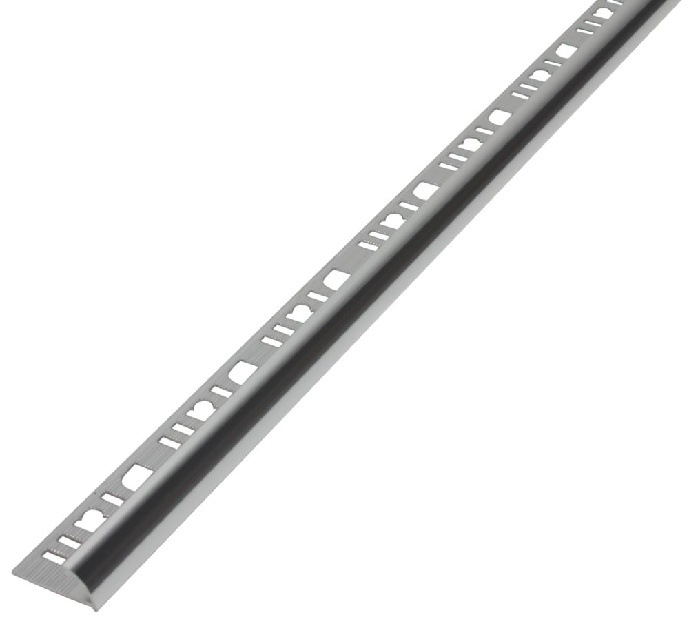 Image of Diall 9mm Round Aluminium Tile Trim Chrome 2.5m 
