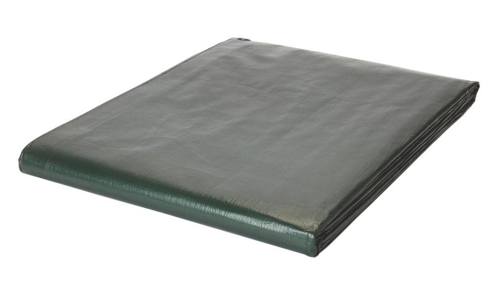 Image of Tarpaulin Sheet Green / Brown 4m x 5m 