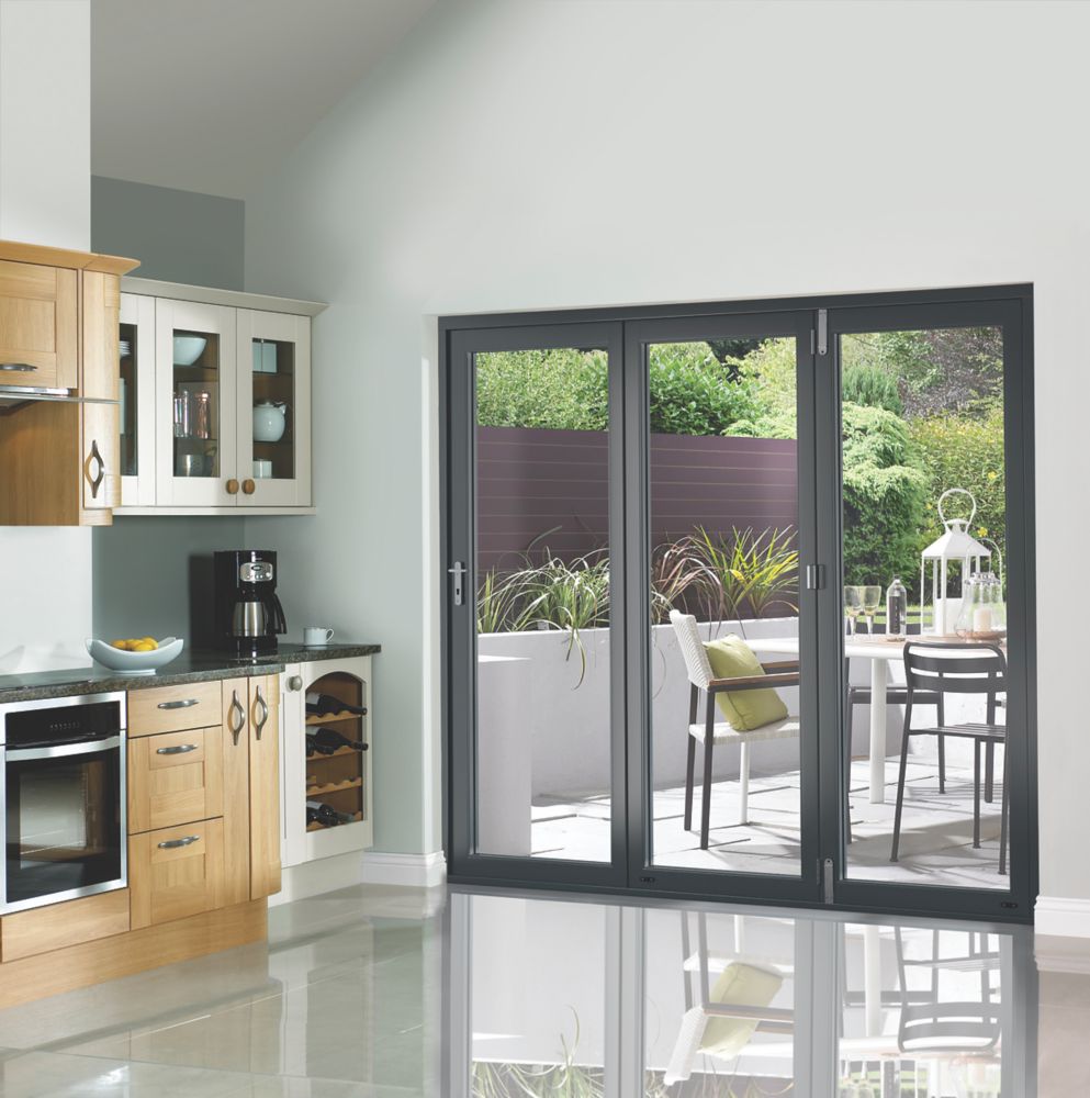 Image of JCI Limited Bi-Fold Patio Door Set Anthracite Grey 2390 x 2090mm 