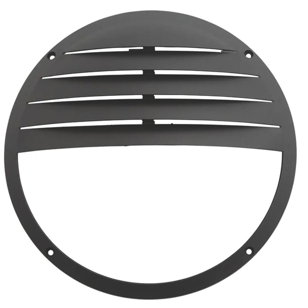 Image of 4lite Mini Louvred Bulkhead Cover Graphite 280mm 