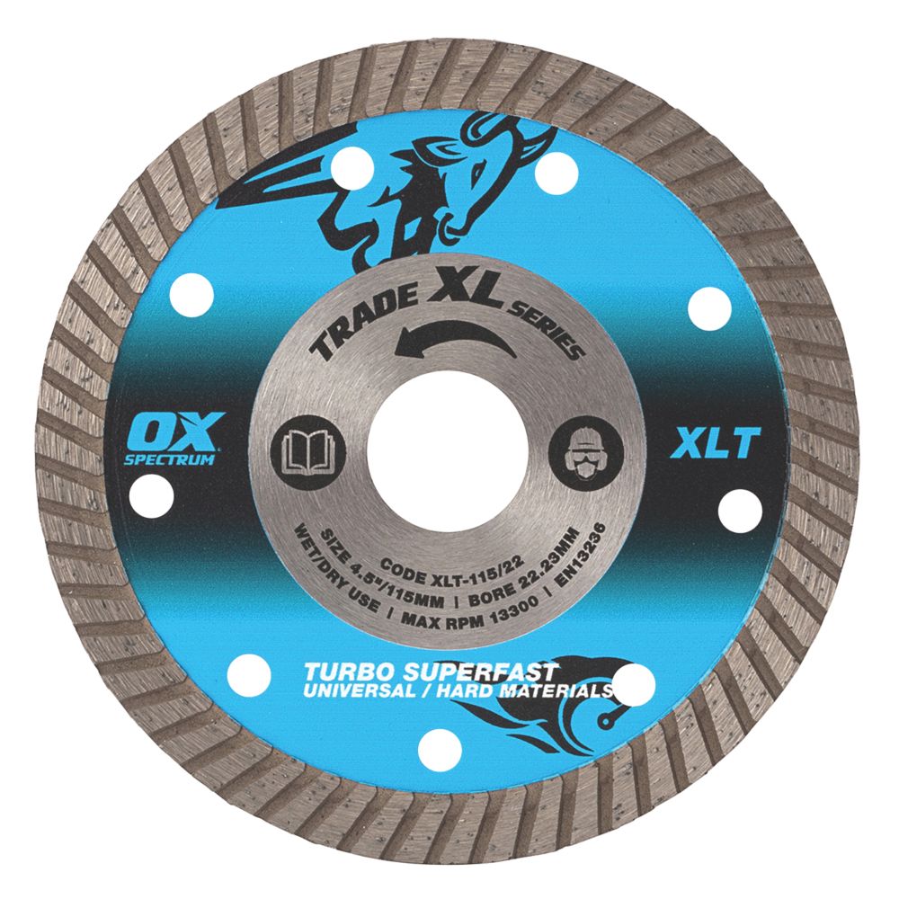 Image of OX XL Turbo Masonry Diamond Blade 115mm x 22.23mm 