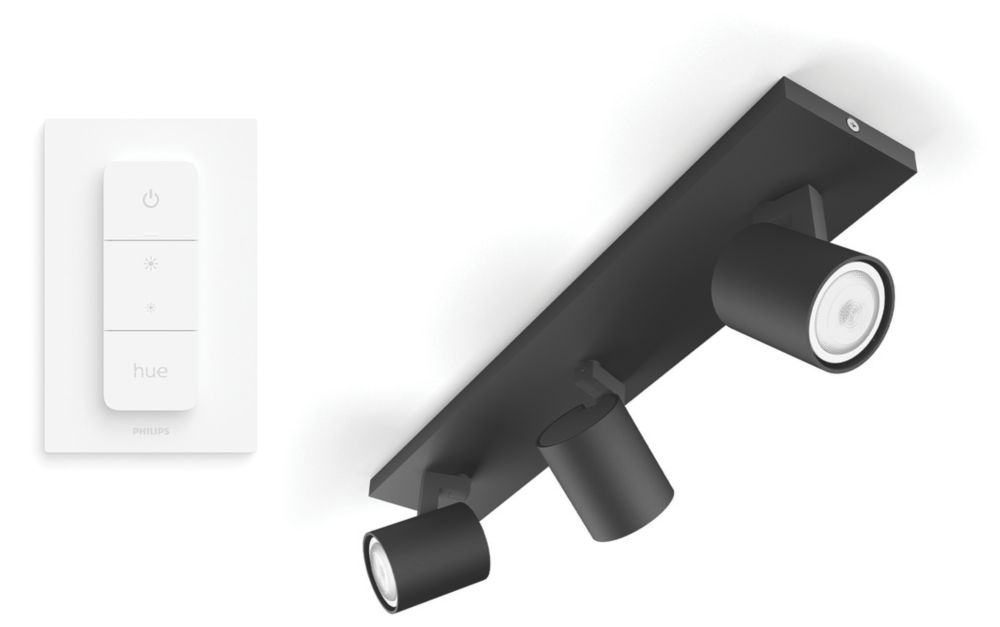 Image of Philips Hue Runner LED White Ambiance Triple Spotlight Black 15W 1050lm 