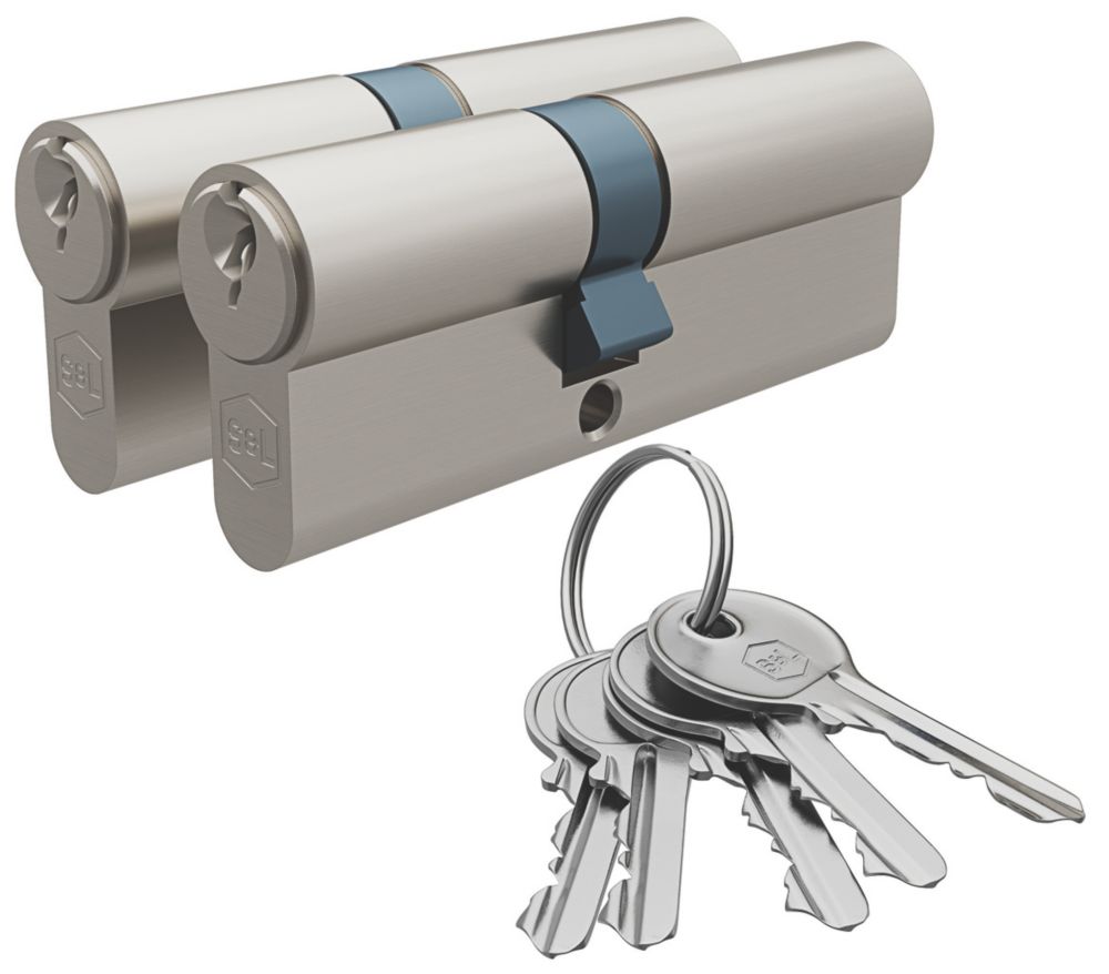 Image of Smith & Locke Fire Rated 6-Pin Euro Double Cylinder Lock 35-45 