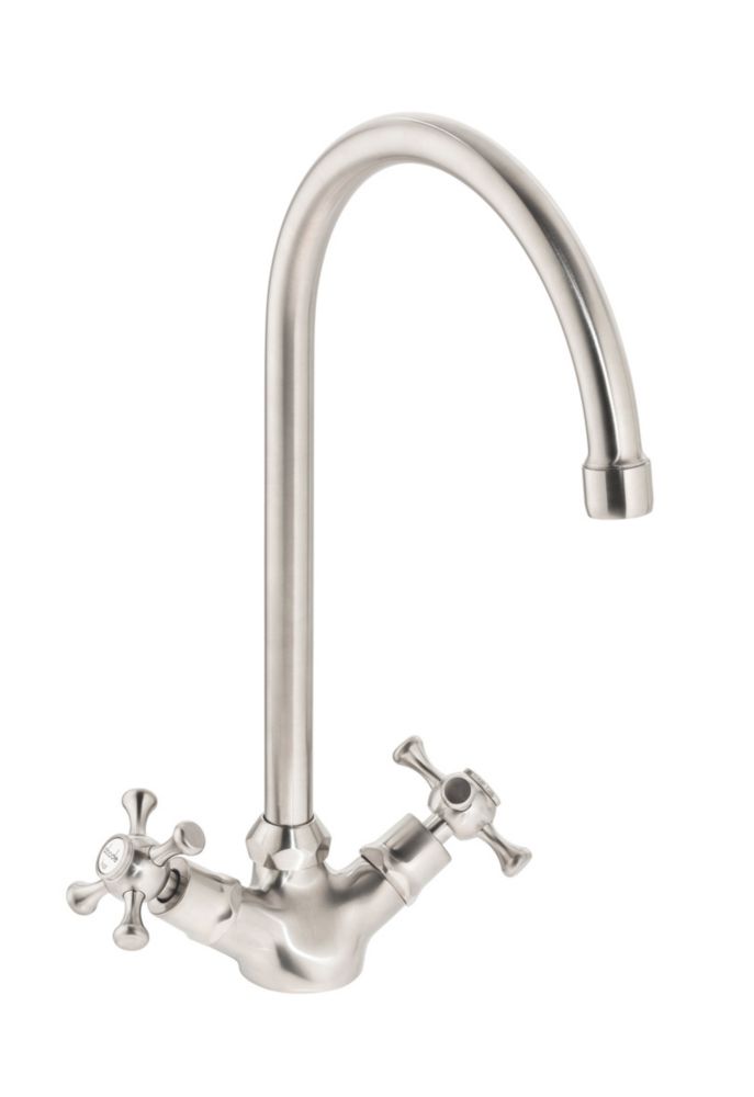 Image of Abode Burford Mono Kitchen Sink Mixer Brushed Nickel 