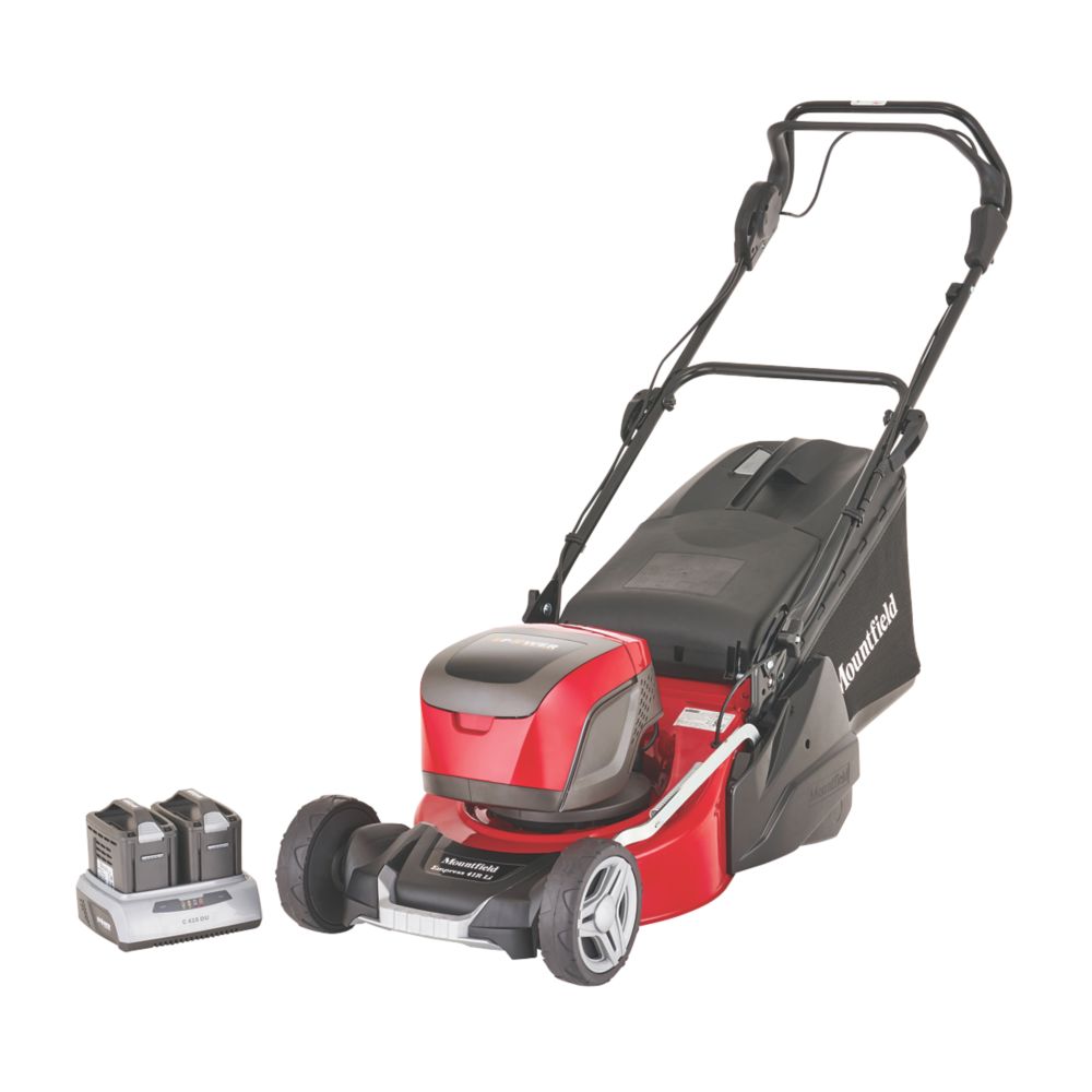 Image of Mountfield Empress 41 Roller Li Kit 48V 2 x 4.0 Ah & 2.0Ah Li-Ion E-Power Brushless Cordless 41cm Self-Propelled Rotary Lawn Mower 