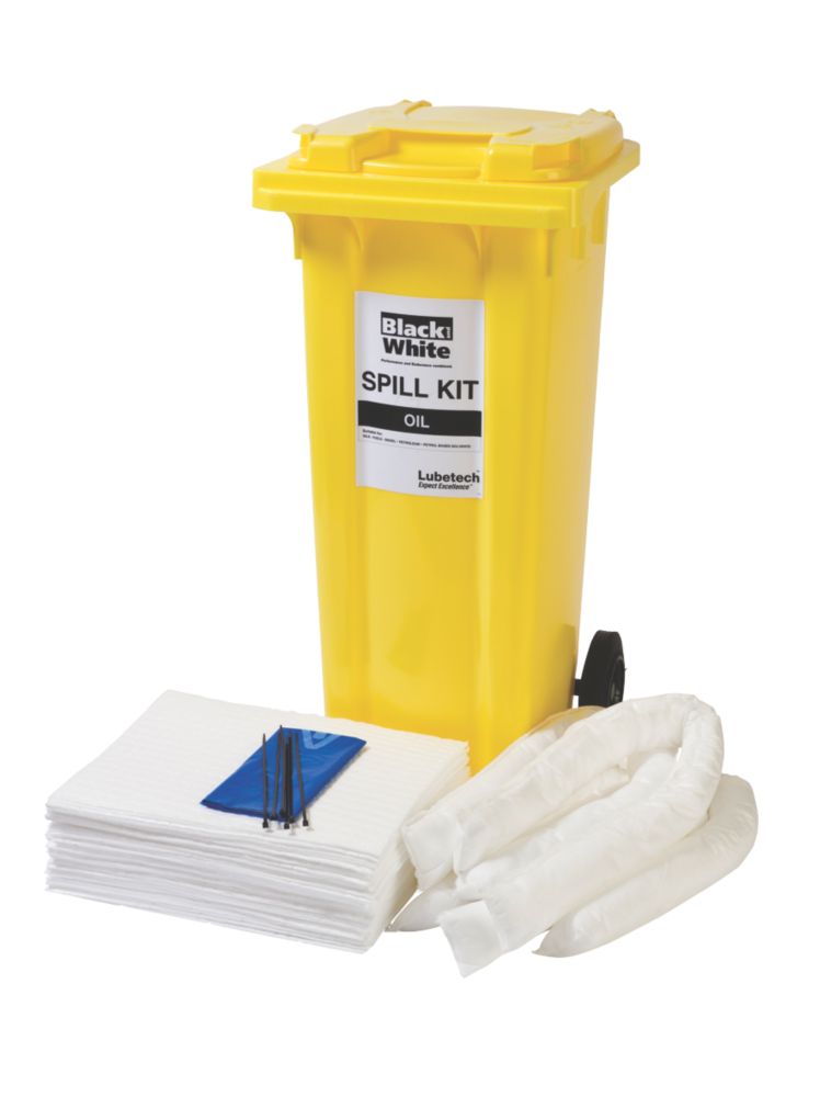 Image of Lubetech Black & White 120Ltr Oil Spill Response Kit 
