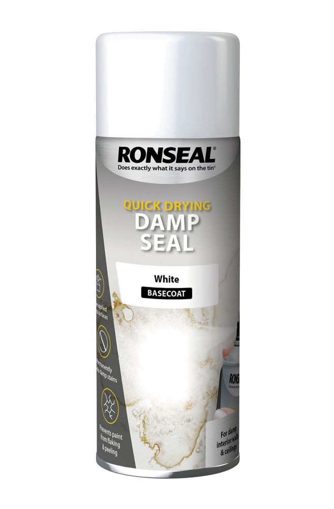 Image of Ronseal One Coat Damp Seal Aerosol White 400ml 