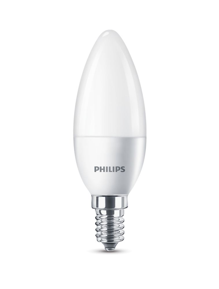 Image of Philips ES Candle LED Light Bulb 470lm 4.9W 6 Pack 