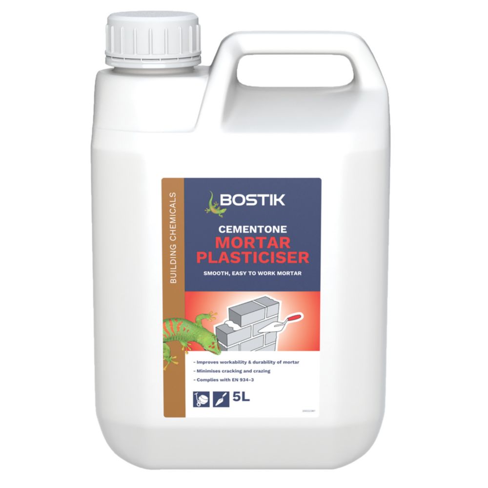 Image of Bostik Cemplas Mortar Plasticiser Dark Brown 5Ltr 