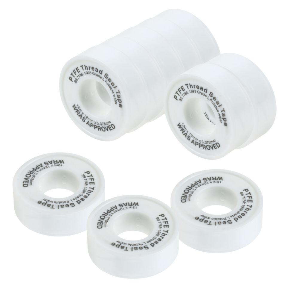 Image of PTFE Tape for Water 12m x 12mm 10 Pack 