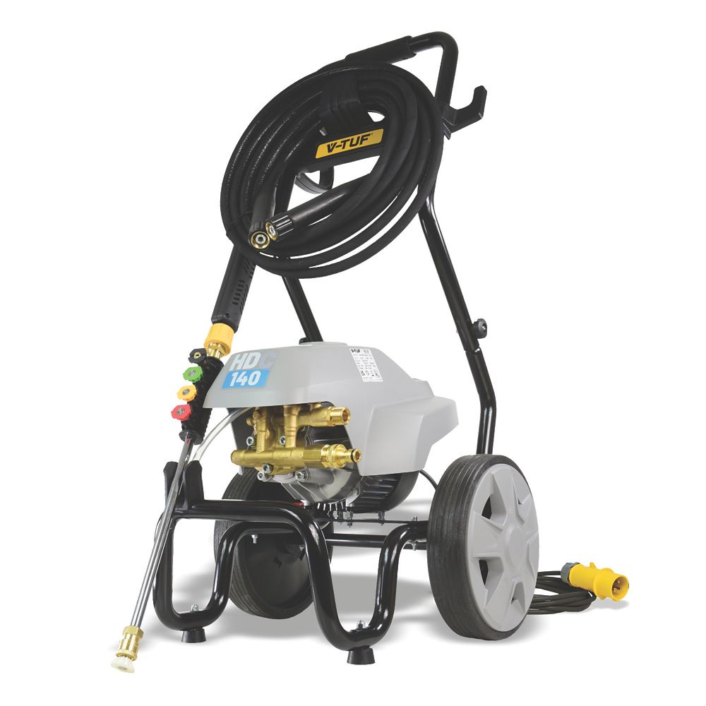 Image of V-Tuf HDC140-110 100bar Electric Cold Pressure Washer with Cage Frame 1600W 110V 
