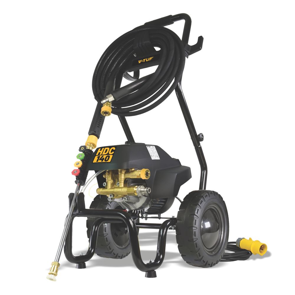 Image of V-Tuf HDC140-110 100bar Electric Cold Pressure Washer with Cage Frame 1600W 110V 