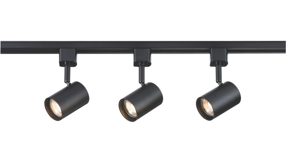 Image of Knightsbridge 1-Circuit Track Lighting Kit 1m Black 