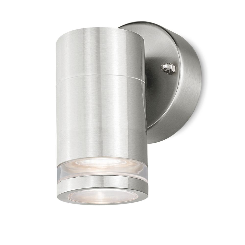 Image of 4lite WiZ Marinus Outdoor Single Direction GU10 Wall Light Silver 