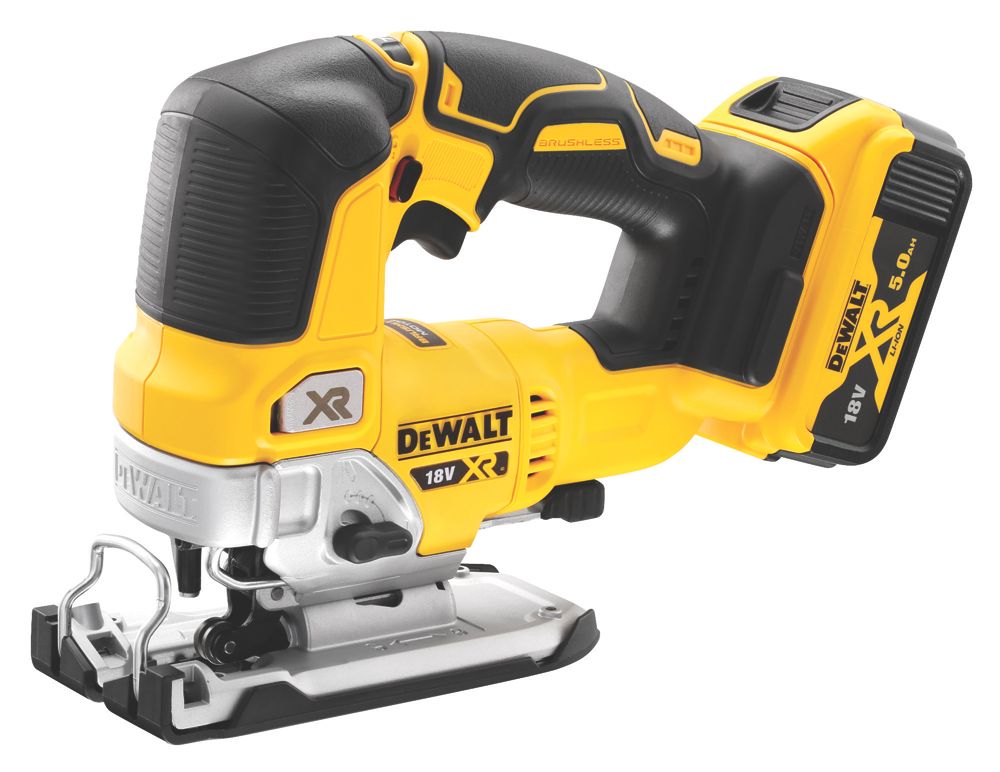 Image of DeWalt DCS334P2-GB 18V 2 x 5.0Ah Li-Ion XR Brushless Cordless Jigsaw 
