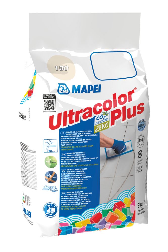 Image of Mapei Ultracolor Plus Wall & Floor Grout Jasmine 5kg 