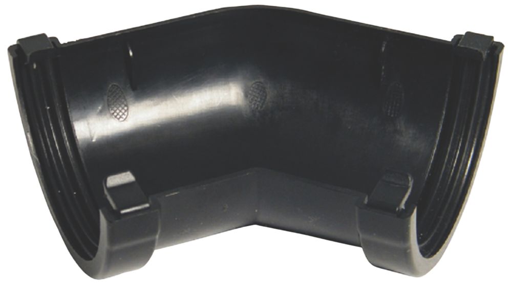 Image of FloPlast Mini Line 135Â° Half Round Gutter Black 76mm 