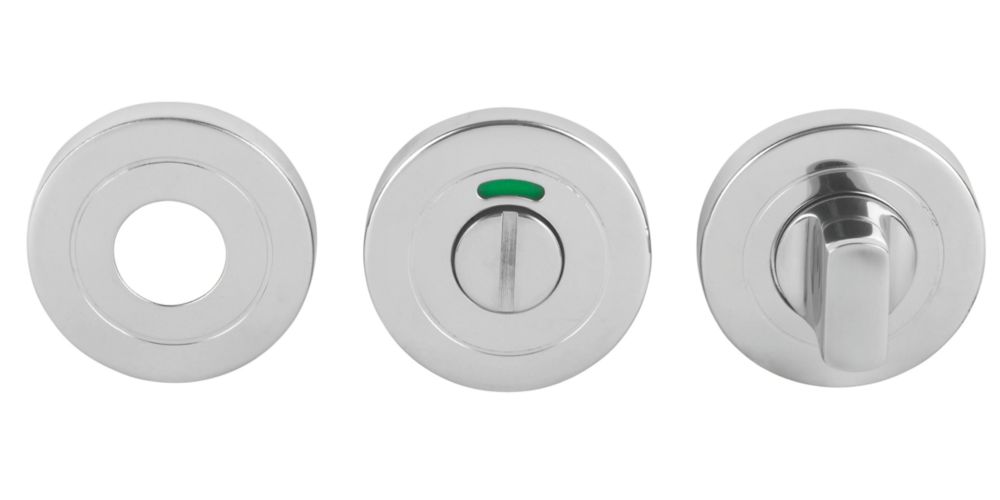 Image of Eurospec Fire Rated Standard WC Thumbturn Set Polished Stainless Steel 52mm 