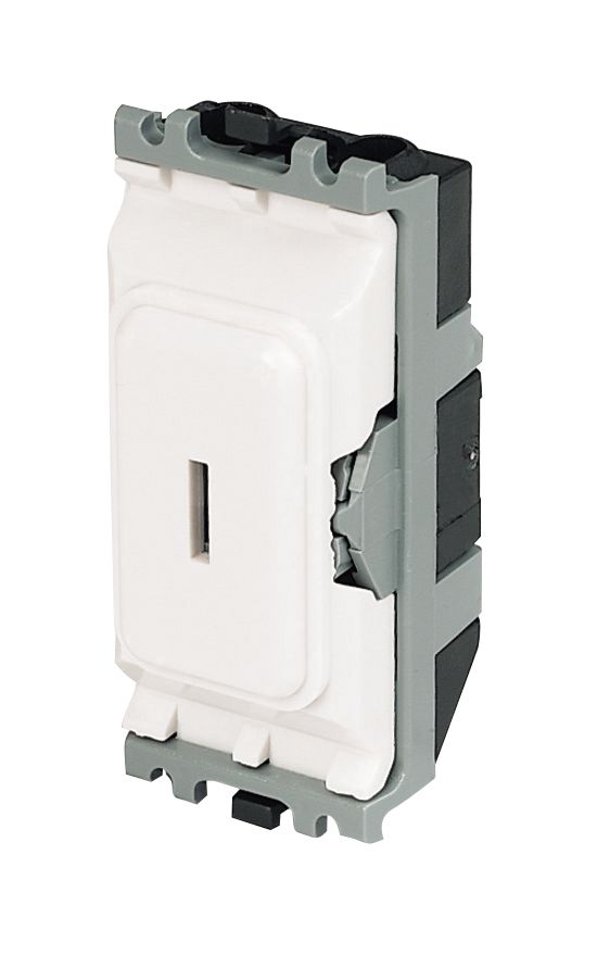Image of MK Grid Plus 20A Grid SP Control Switch White with Colour-Matched Inserts 