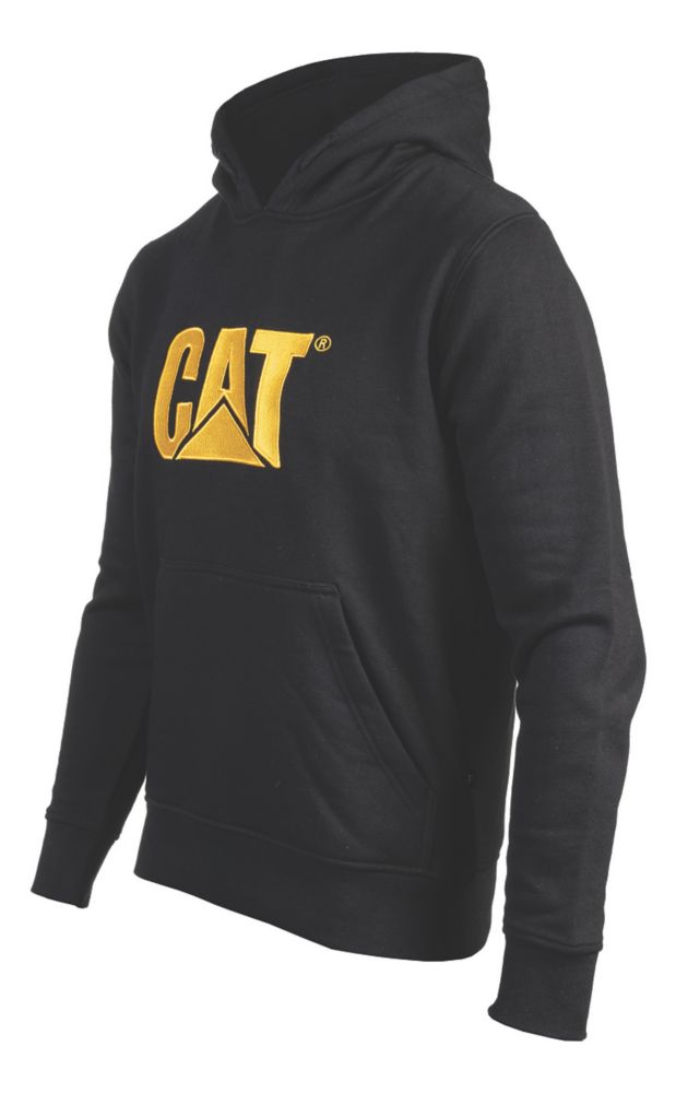 Image of CAT Trademark Hooded Sweatshirt Black X Large 46-48" Chest 