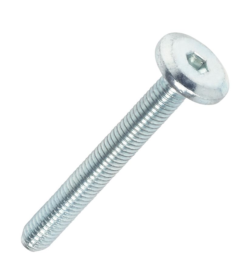 Image of Bright Zinc-Plated Steel Joint Connector Bolts BZP M6 x 45mm 50 Pack 