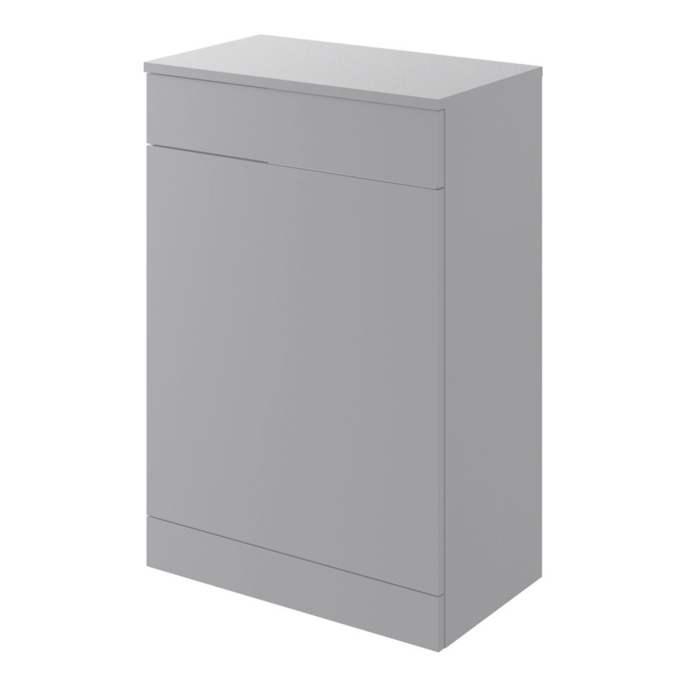 Image of Veleka Toilet Cabinet Grey Gloss 552mm x 316mm x 810mm 