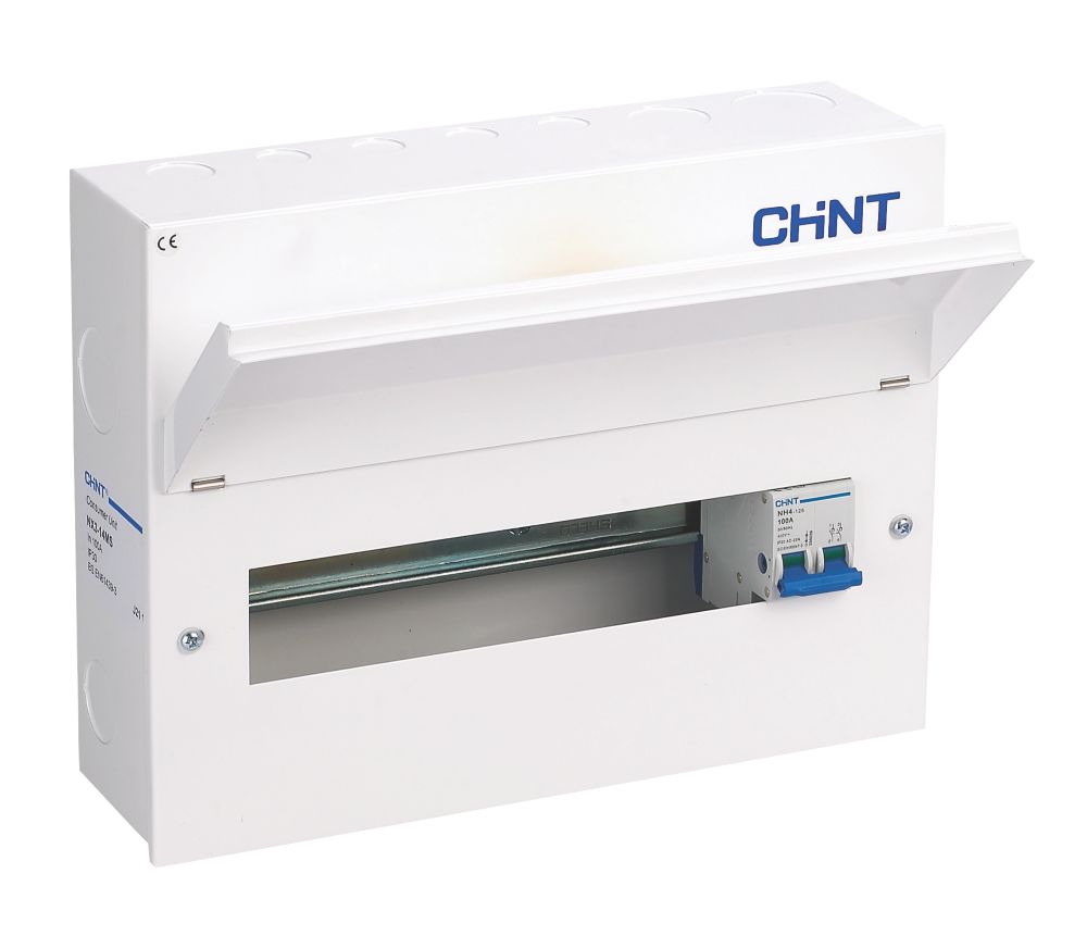 Image of Chint NX3-14MS 14-Module 12-Way Part-Populated Main Switch Consumer Unit 