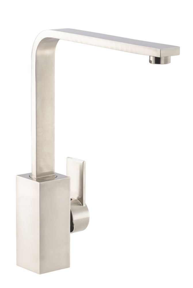 Image of Streame by Abode Pixell Quad Single Lever Mono Mixer Kitchen Tap Brushed Nickel 
