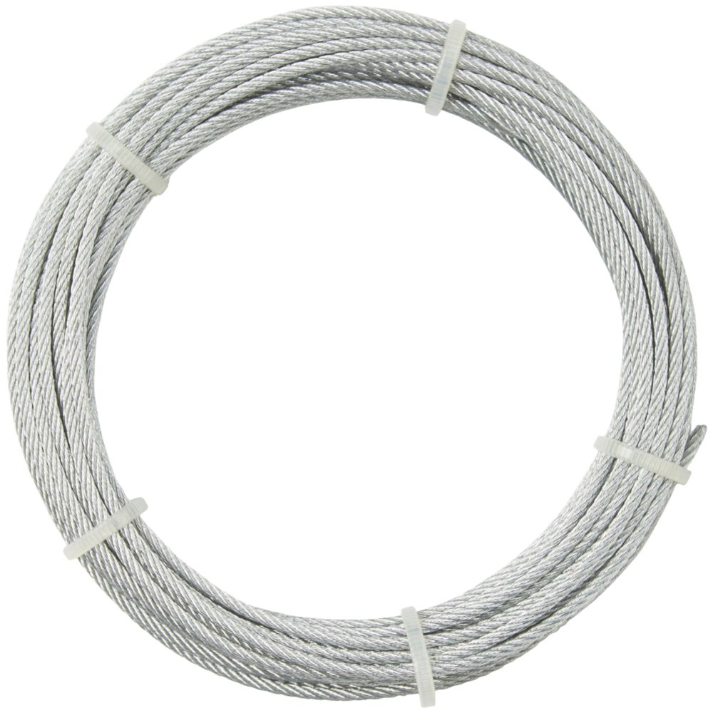 Image of Diall Wire Rope Silver 5mm x 10m 