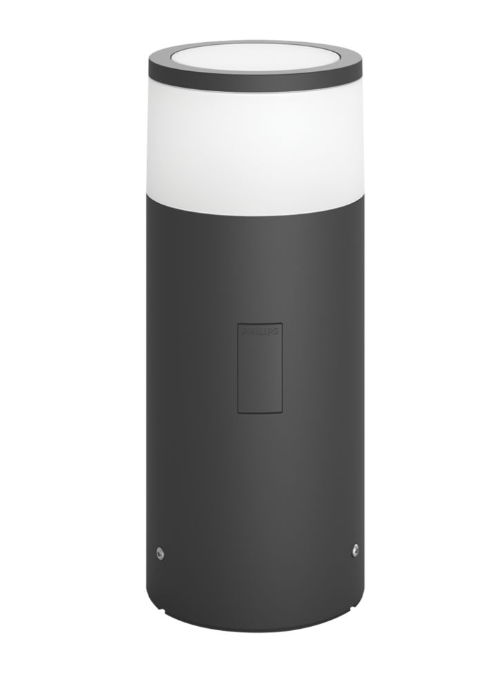Image of Philips Hue Calla 252mm Outdoor LED White & Colour Ambiance Smart Pedestal Light Chrome 8W 600lm 