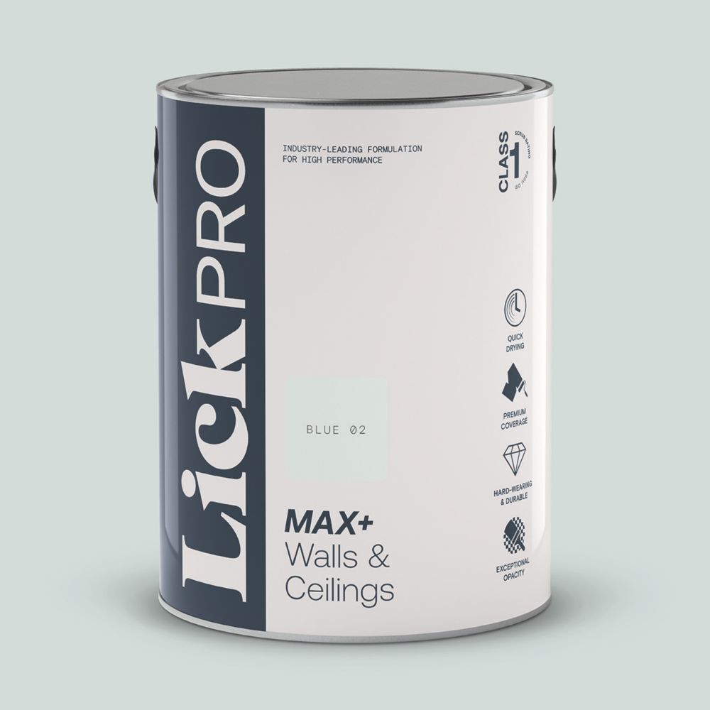 Image of LickPro Eggshell Blue 02 Emulsion Paint 5Ltr 