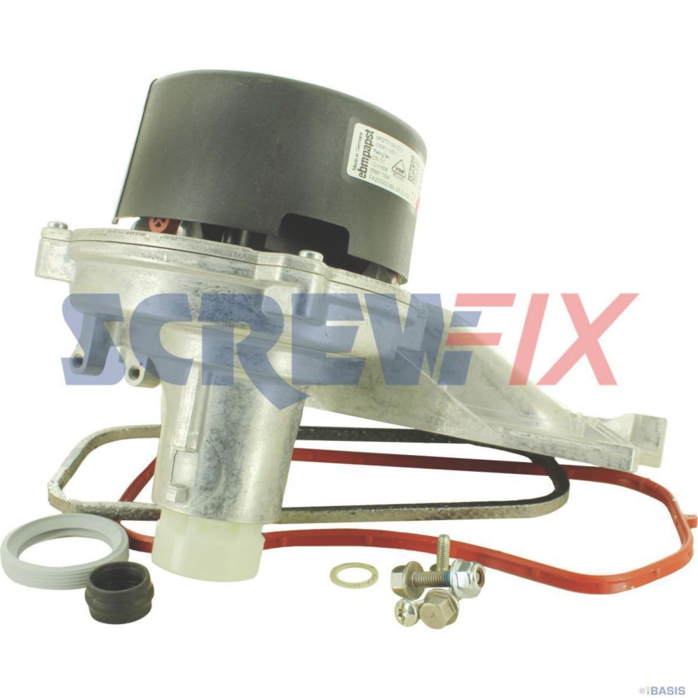 Image of Vaillant 0020195454 Fan, with combustion chamber cover 