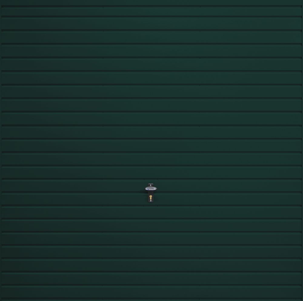 Image of Gliderol Horizontal 7' x 6' 6" Non-Insulated Frameless Steel Up & Over Garage Door Moss Green 