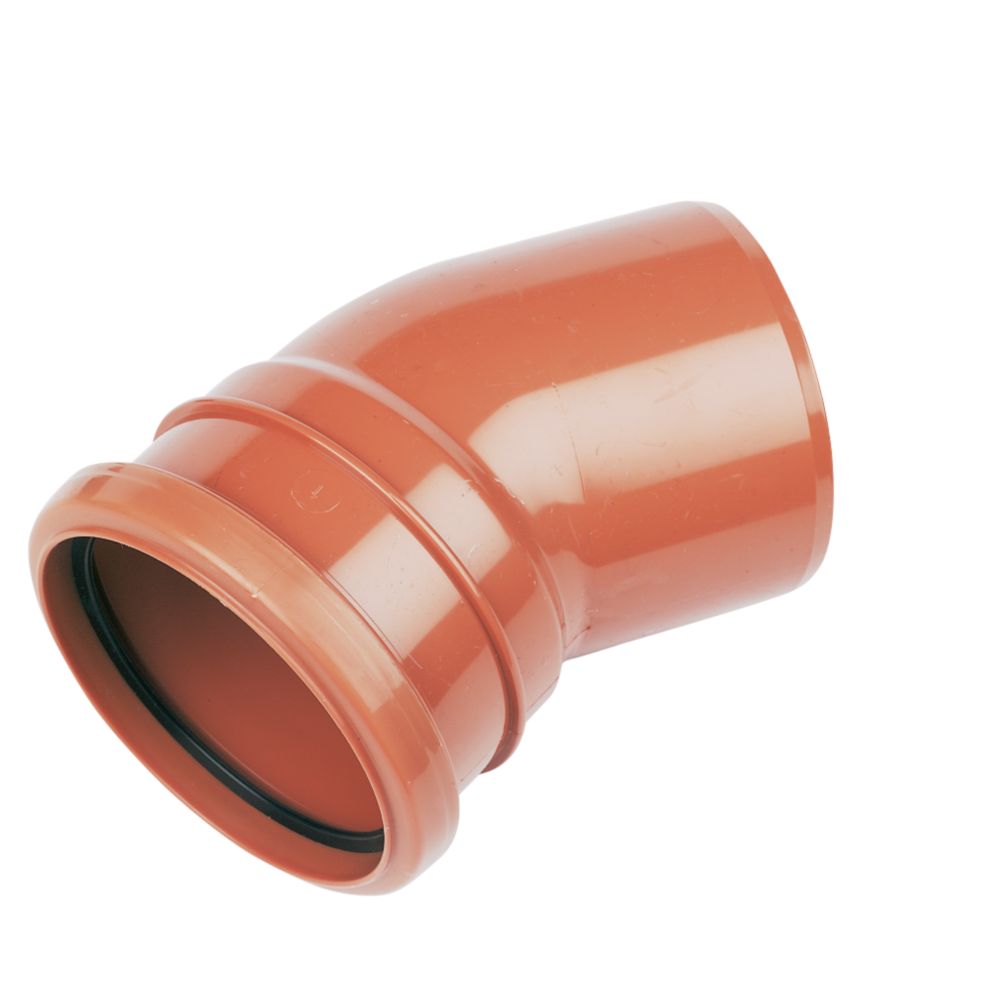 Image of FloPlast Push-Fit 30Â° Single Socket Bend 110mm 