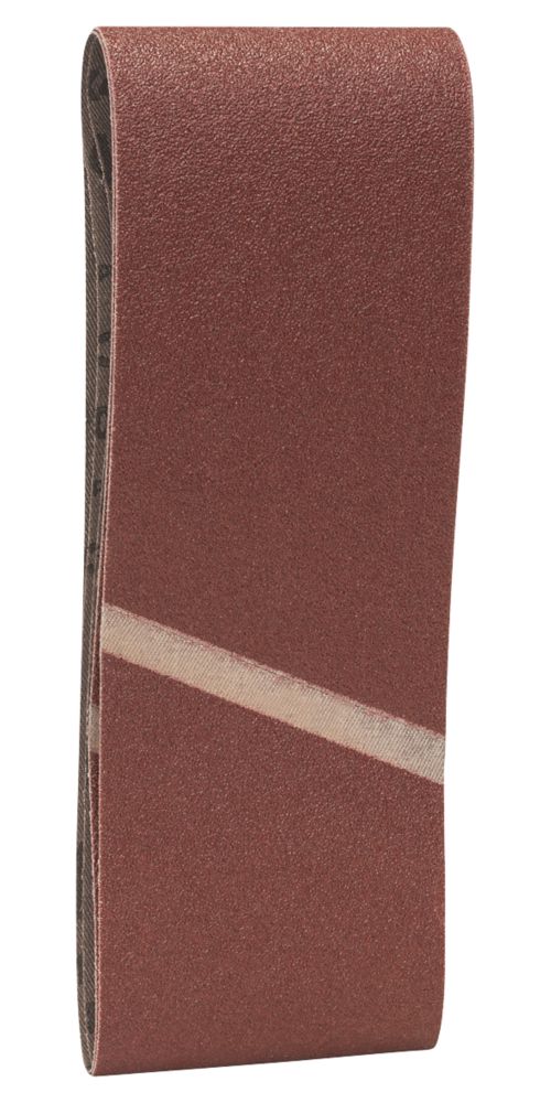 Image of Bosch X440 Sanding Belts Unpunched 457mm x 75mm 80 Grit 3 Pack 
