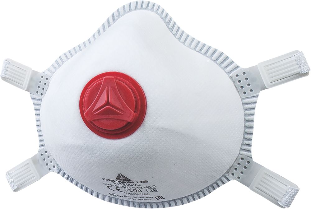 Image of Delta Plus M1300VC Moulded Disp. Valved Masks P3 5 Pack 