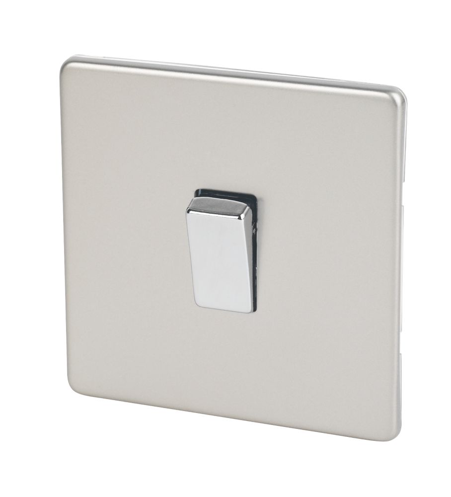 Image of Varilight 10AX 1-Gang Intermediate Switch Satin Chrome 