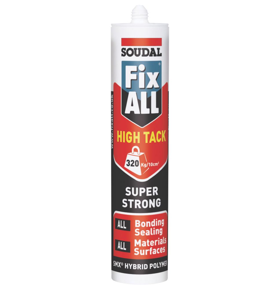 Image of Soudal Fix All High Tack Adhesive & Sealant White 290ml 