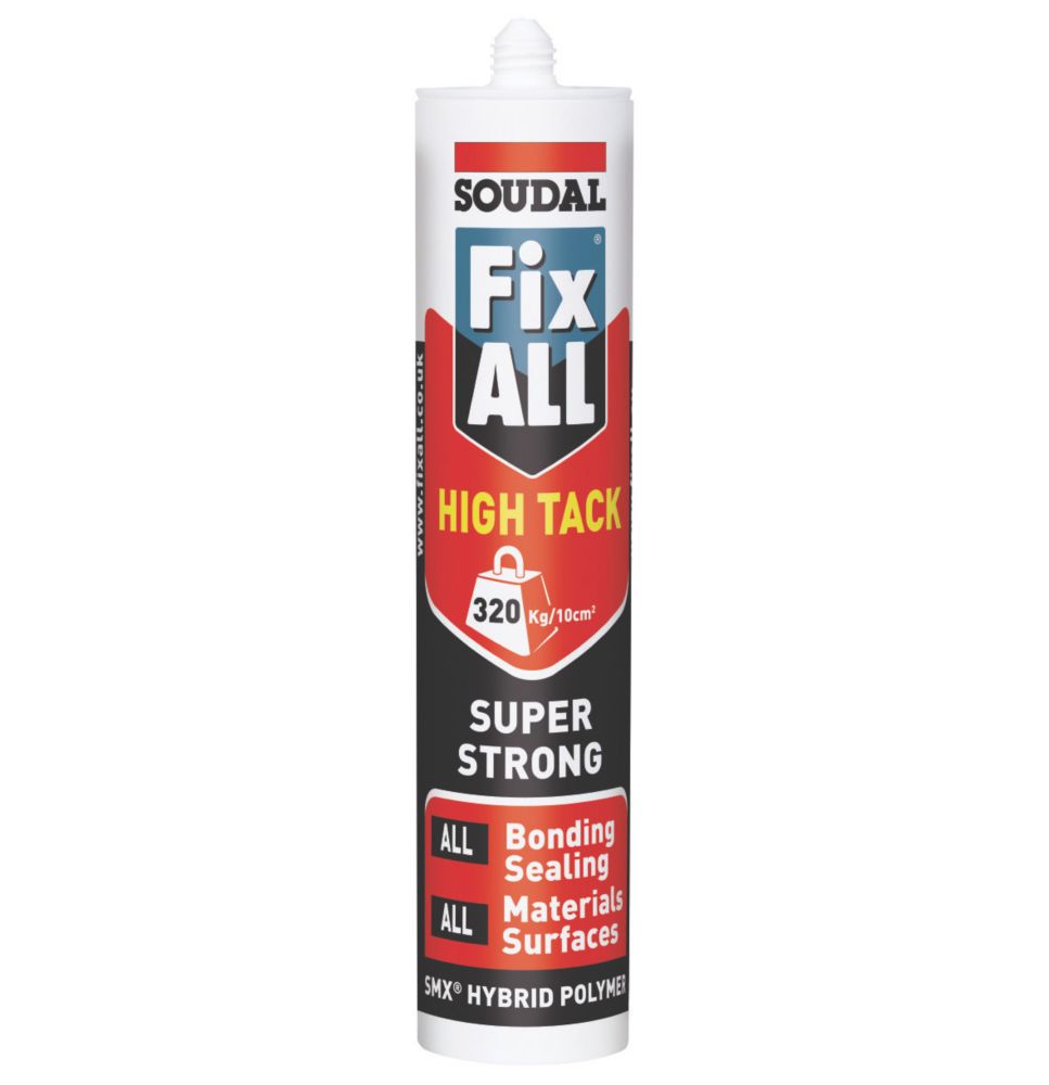 Image of Soudal Fix All High Tack Adhesive & Sealant White 290ml 