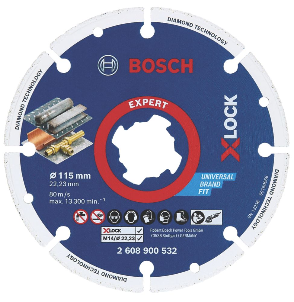 Image of Bosch Expert X-Lock Metal Segmented Diamond Wheel 115mm 